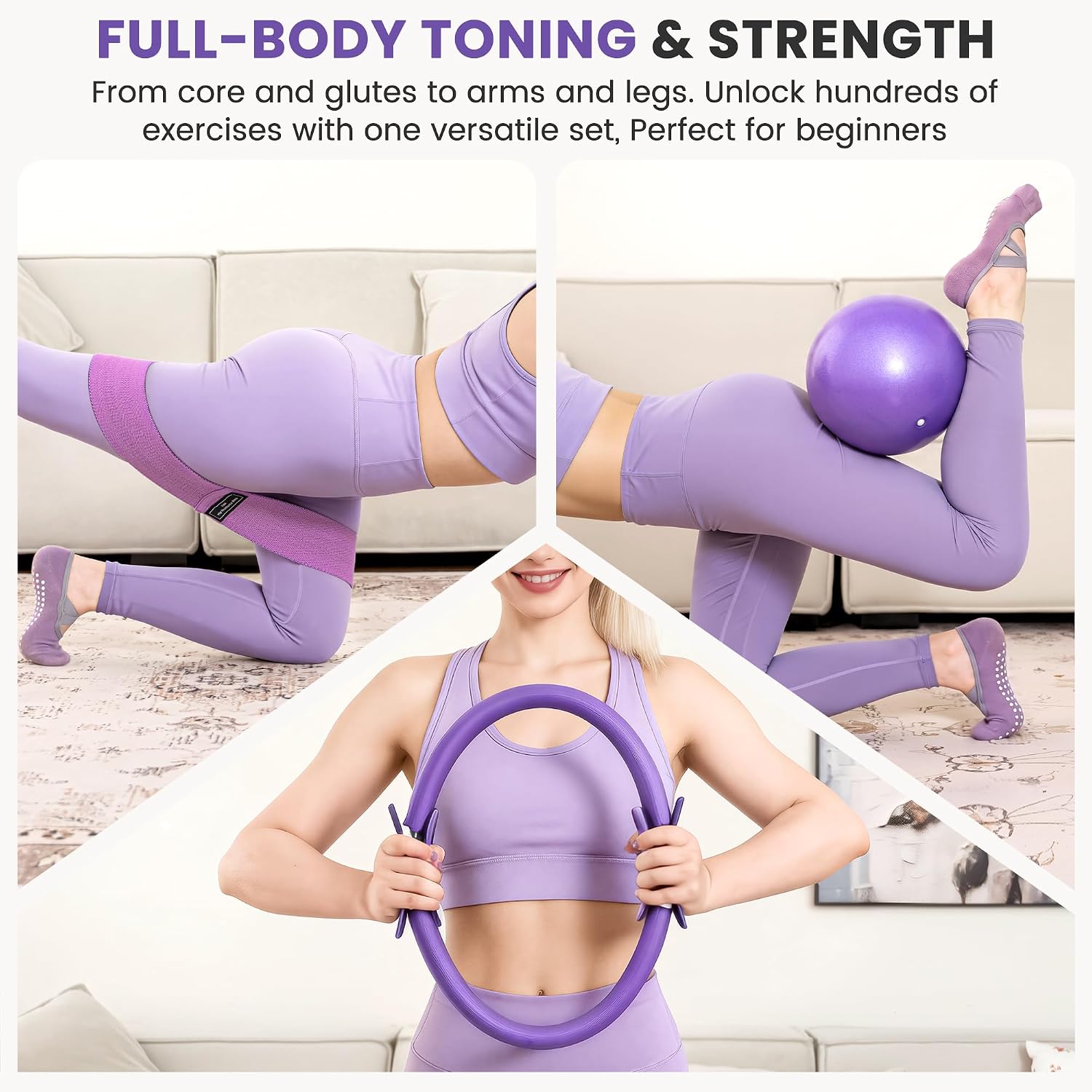 At Home Pilates Kit for Home Workouts, Pilates Set, Pilates Equipment